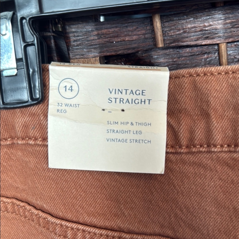 Universal Threads brown vintage straight leg denim Jeans pants NWT 14 / 32 - Picture 5 of 6